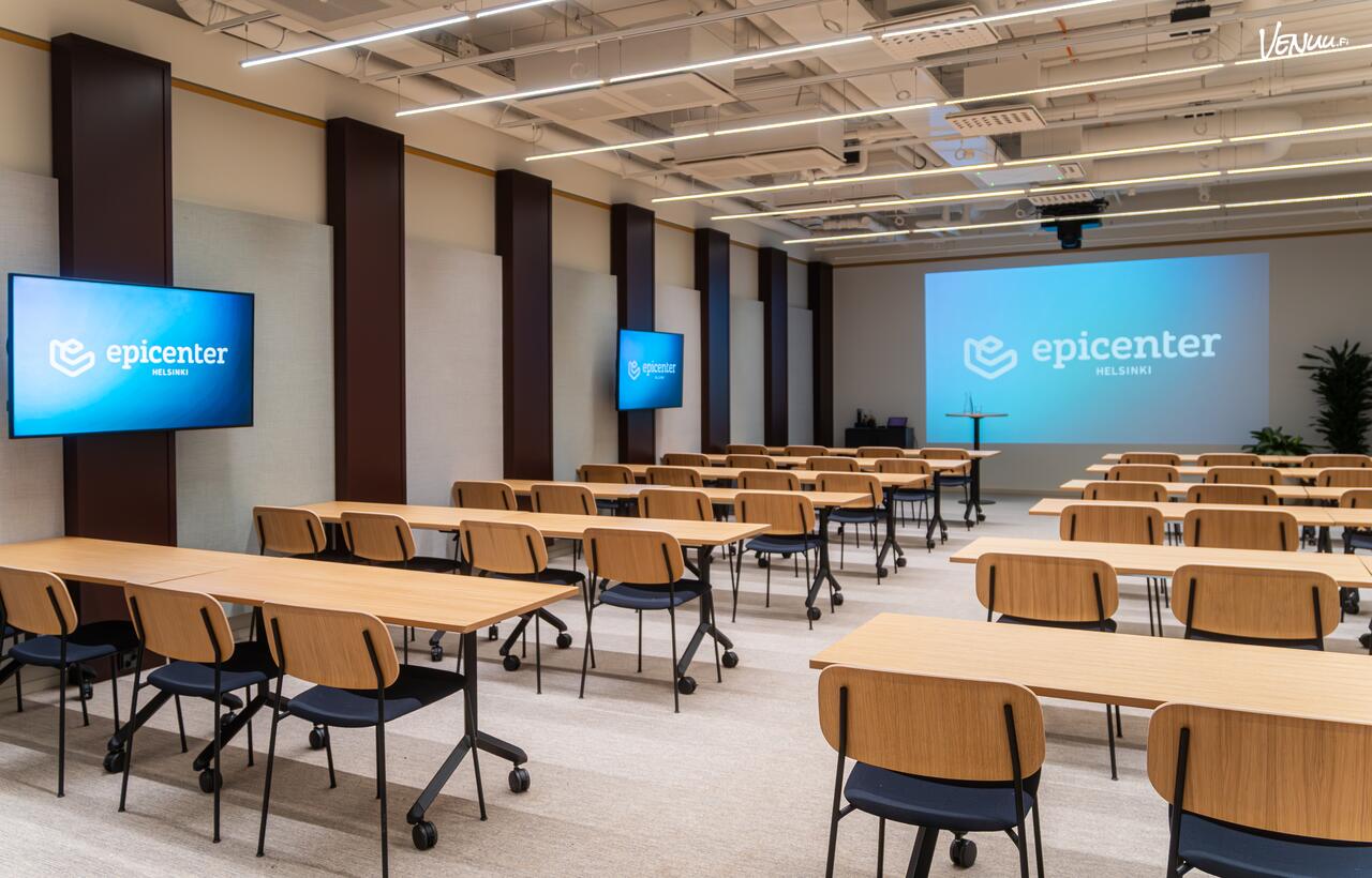 Epicenter Aleksandra Helsingissä – moderni kokoustila Helsingin keskustassa tapahtumiin ja kokouksiin - Tilausajot.net